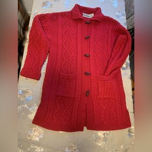 Arancrafts Ireland 100% merit wool woman cardigan size S.